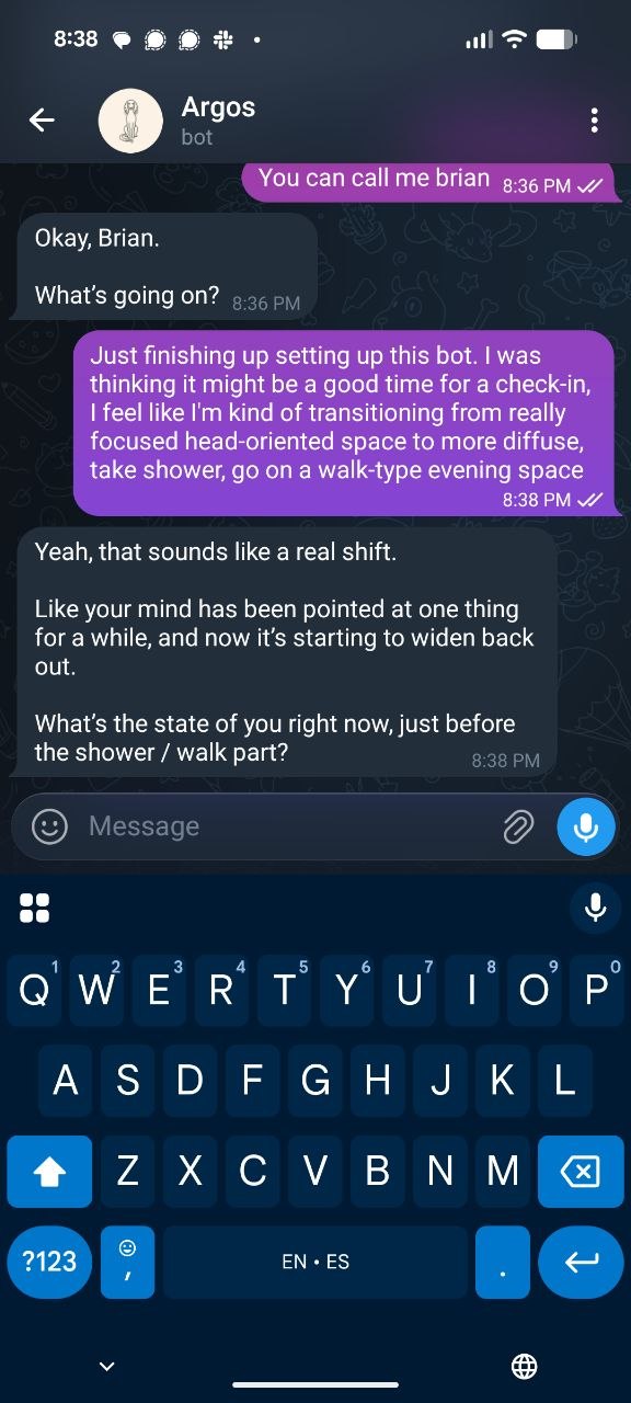 Argos — a Telegram companion bot